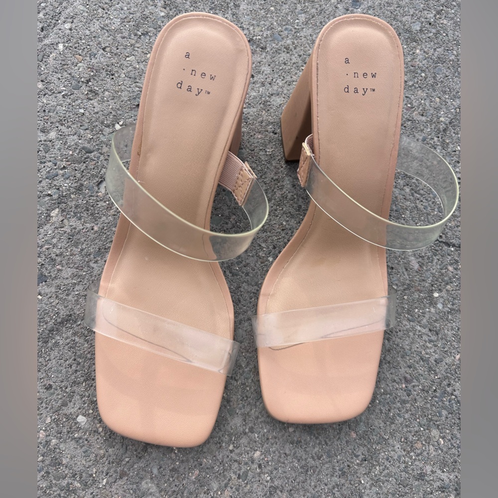 Women's Deanna Mule Heels Clear sandals- A New
Day T™ 8.5 - Picture 2 of 9